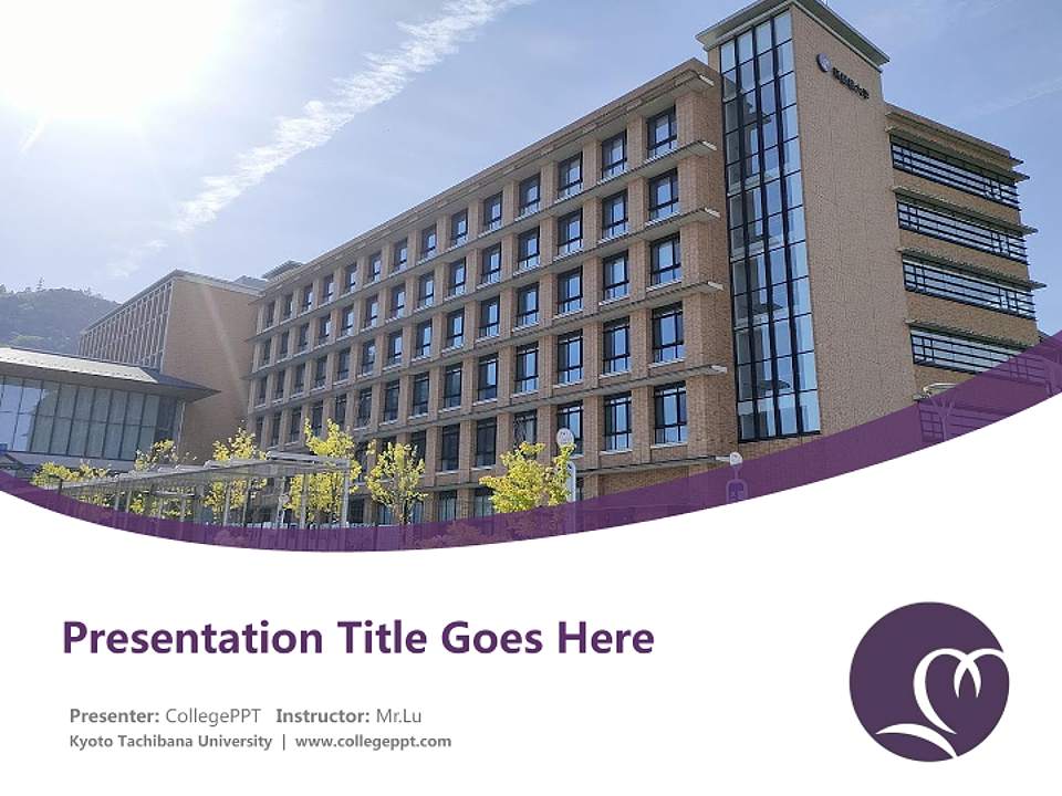 Kyoto Tachibana University Course/Courseware Creation PPT Template4:3 ratio PPT effect preview image5