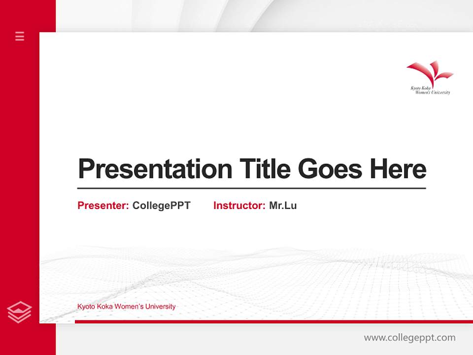 Kyoto Koka Women’s University Thesis Proposal/Graduation Defense PPT Template4:3 ratio PPT effect preview image5