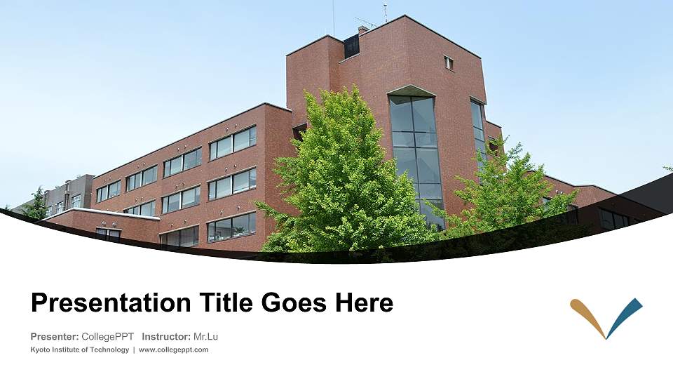 Kyoto Institute of Technology Course/Courseware Creation PPT Template16:9 ratio PPT effect preview image1