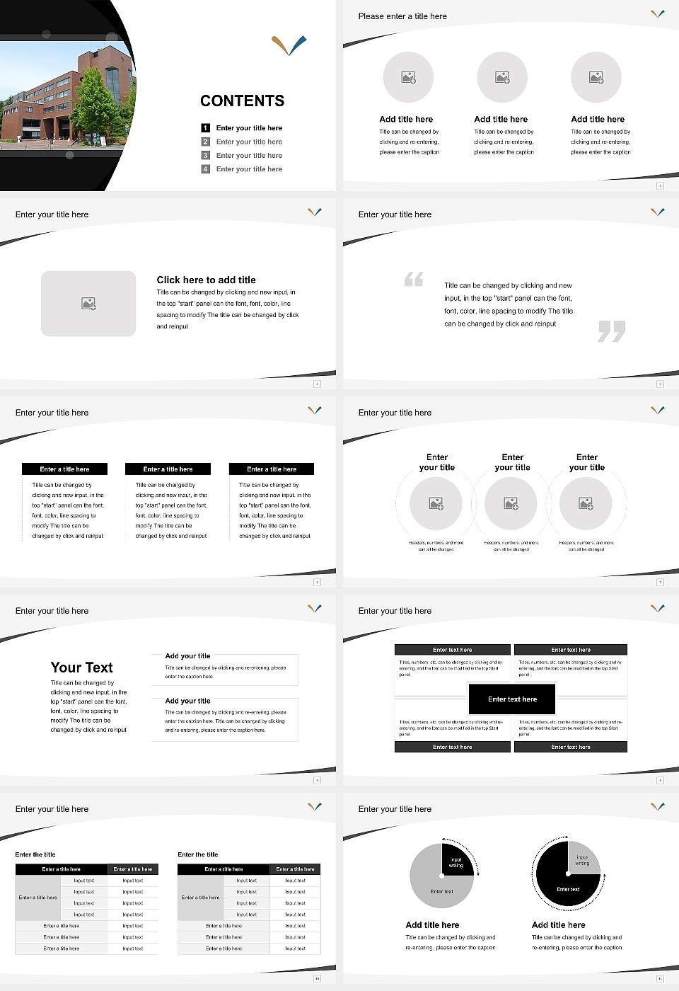 Kyoto Institute of Technology Course/Courseware Creation PPT Template16:9 ratio PPT effect preview image2