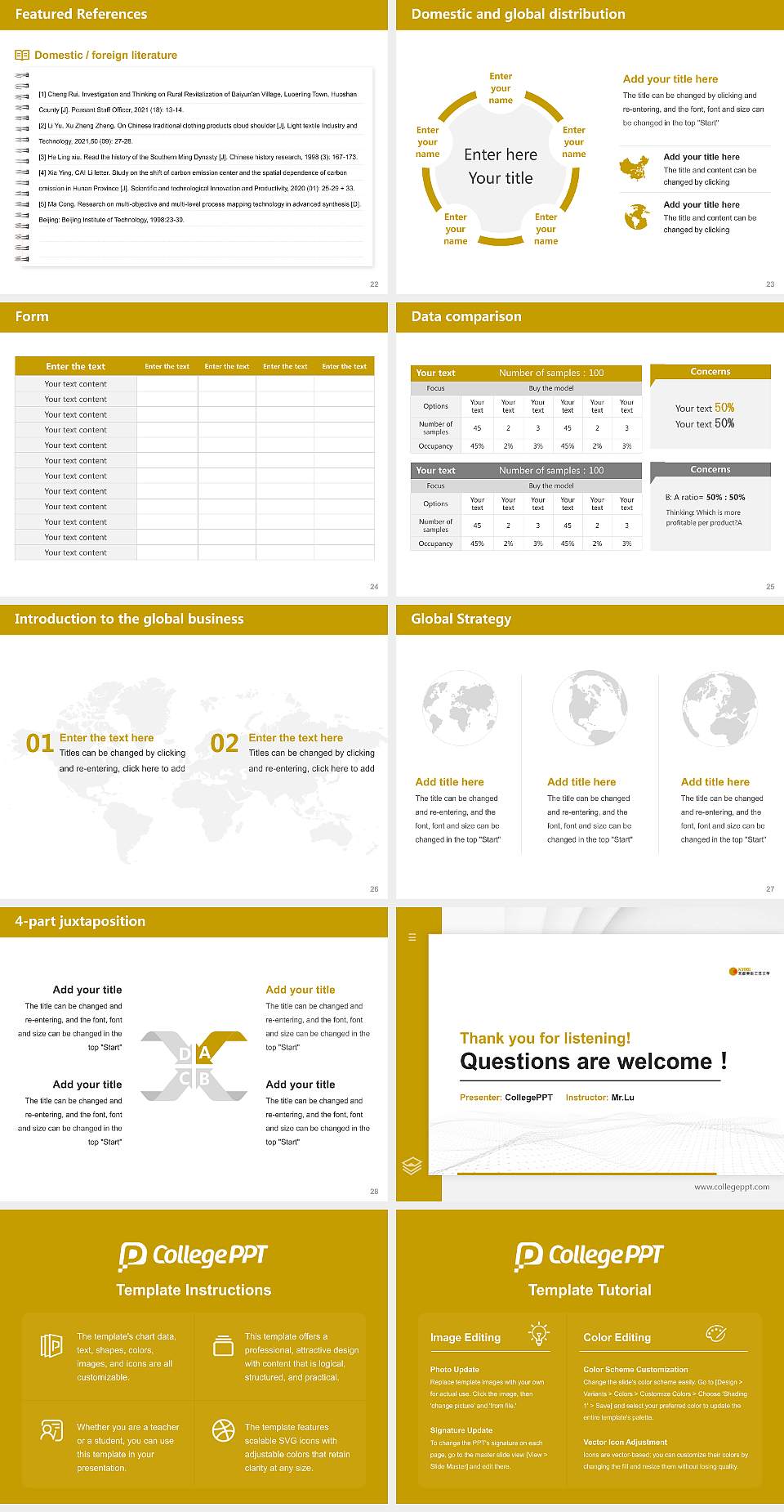 Kyoto Arts and Crafts University Thesis Proposal/Graduation Defense PPT Template4:3 ratio PPT effect preview image4