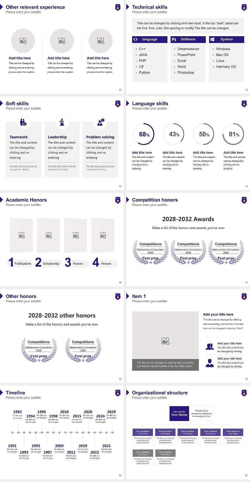 Kyushu Lutheran College Resume PPT Template4:3 ratio PPT effect preview image3