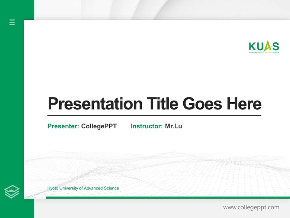 Kyoto University of Advanced Science Thesis Proposal/Graduation Defense PPT Template4:3 ratio PPT effect preview image5