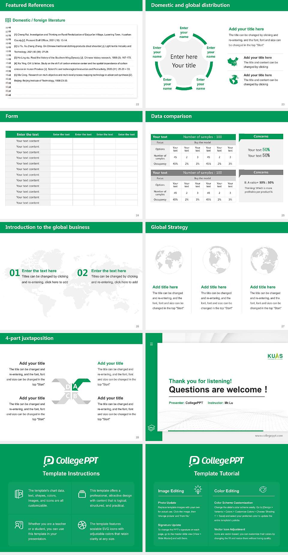 Kyoto University of Advanced Science Thesis Proposal/Graduation Defense PPT Template4:3 ratio PPT effect preview image4