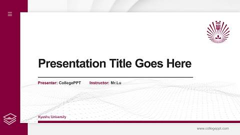 Kyushu University Thesis Proposal/Graduation Defense PPT Template