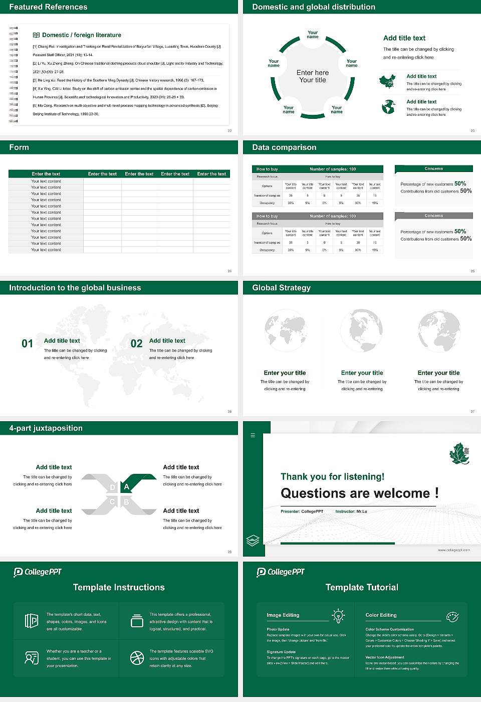 Kyushu Dental University Thesis Proposal/Graduation Defense PPT Template16:9 ratio PPT effect preview image4