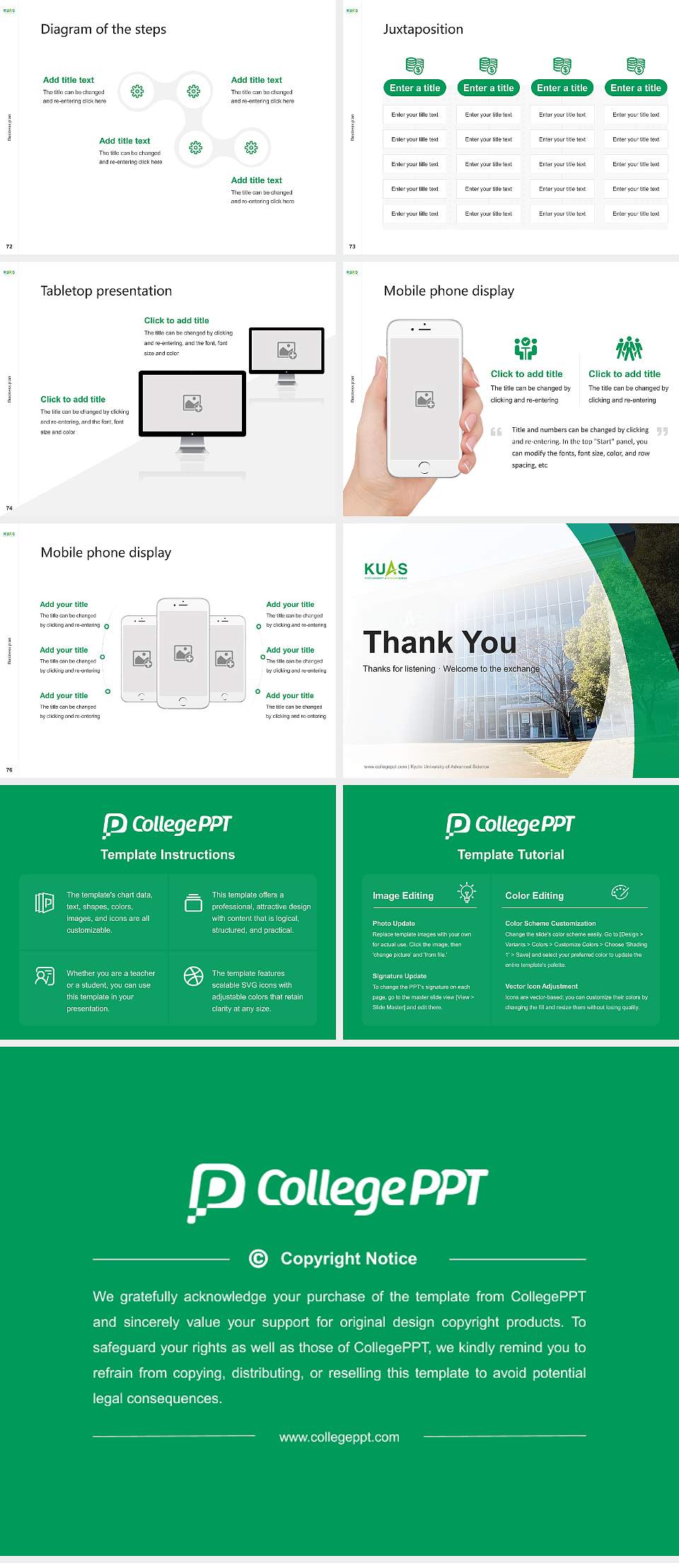 Kyoto University of Advanced Science Competition/Entrepreneurship Contest PPT Template4:3 ratio PPT effect preview image9