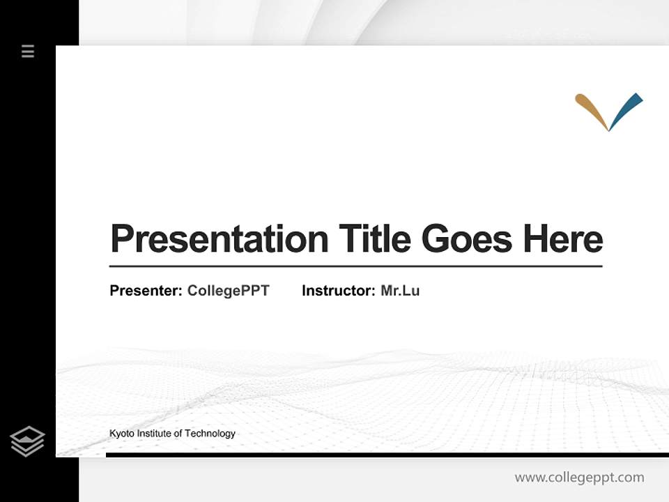 Kyoto Institute of Technology Thesis Proposal/Graduation Defense PPT Template4:3 ratio PPT effect preview image5