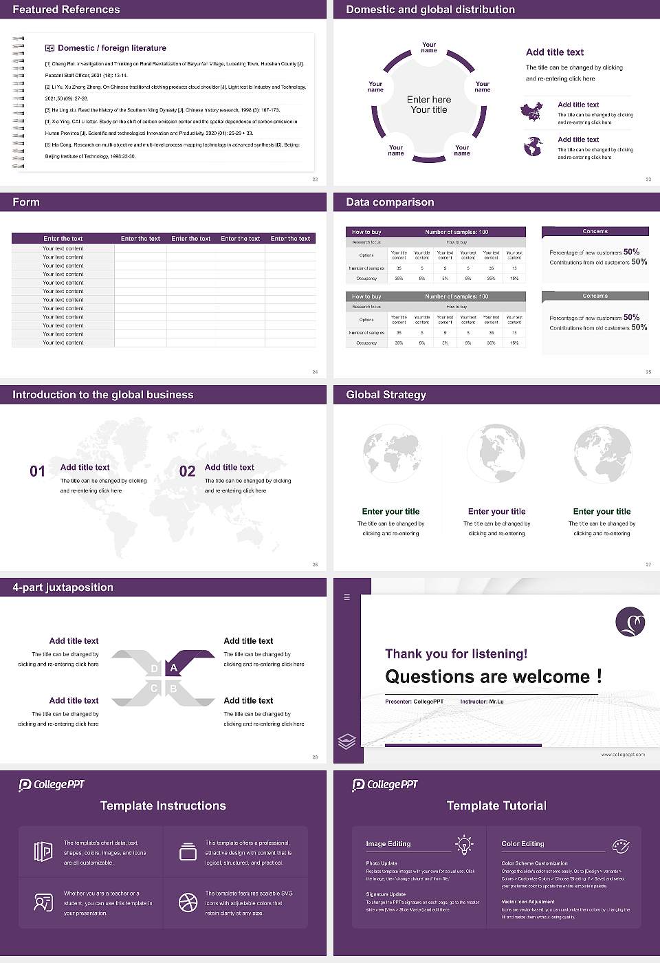 Kyoto Tachibana University Thesis Proposal/Graduation Defense PPT Template16:9 ratio PPT effect preview image4