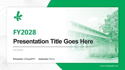 Kyoei University Academic Presentation/Research Findings Report PPT Template