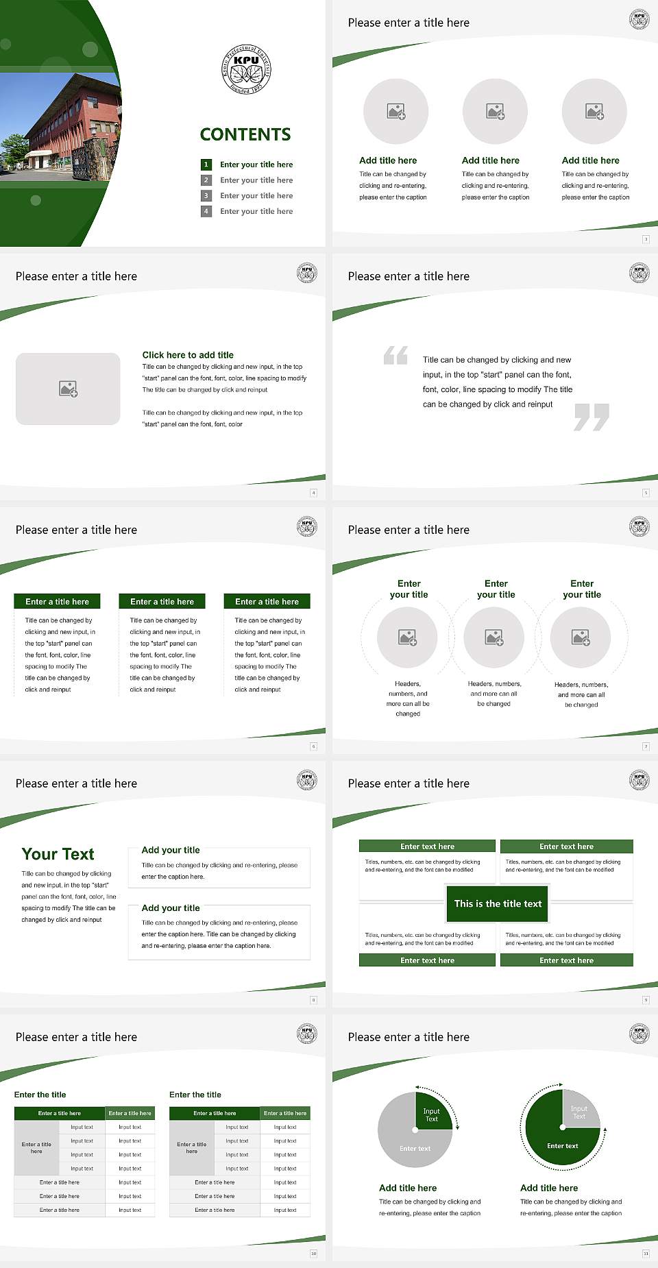 Kyoto Prefectural University Course/Courseware Creation PPT Template4:3 ratio PPT effect preview image2