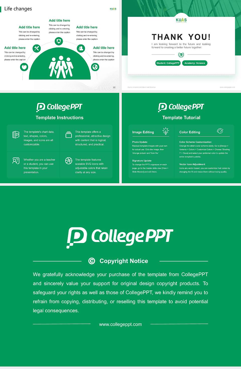 Kyoto University of Advanced Science National Scholarship Defense PPT Template4:3 ratio PPT effect preview image4