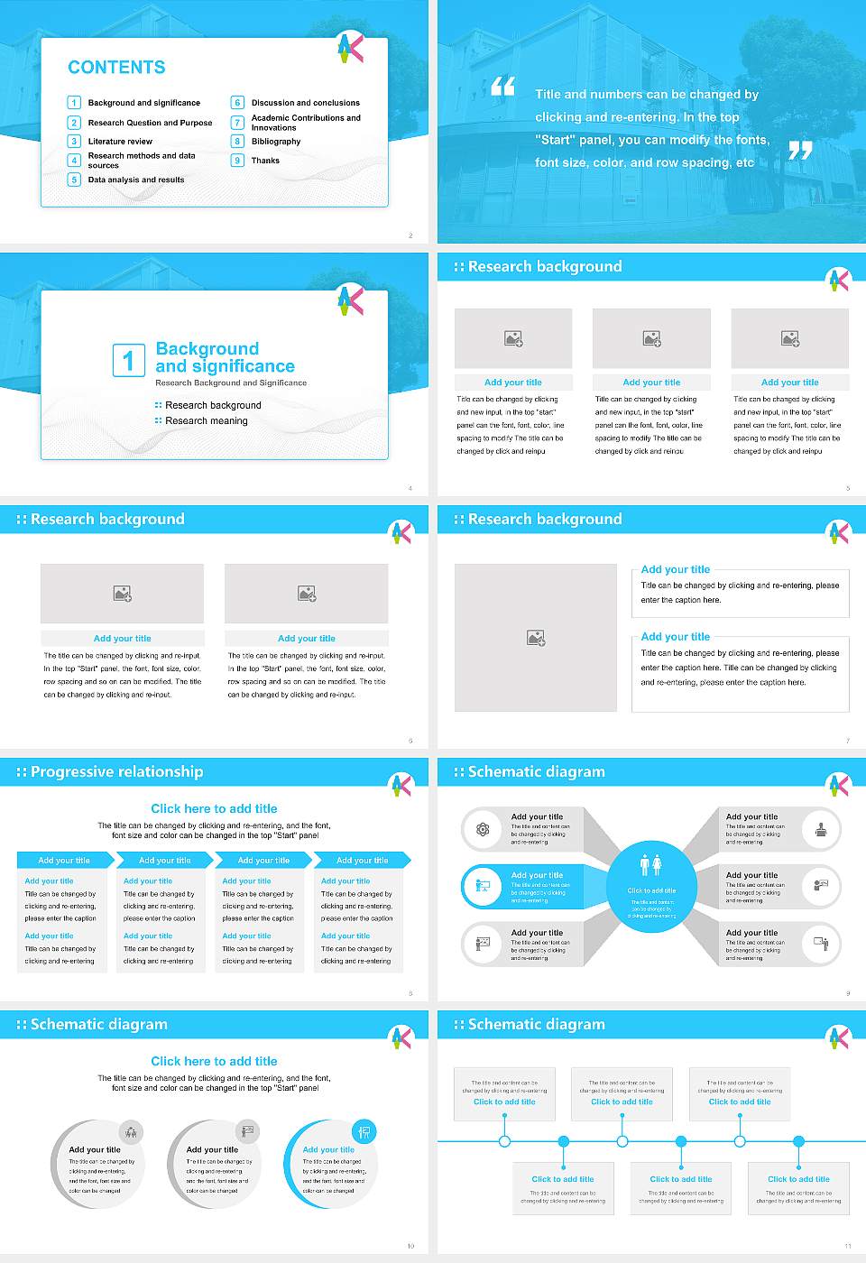 Kyushu Institute of Technology Graduation Thesis Defense PPT Template16:9 ratio PPT effect preview image2