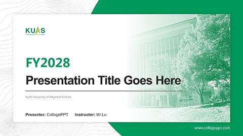 Kyoto University of Advanced Science Academic Presentation/Research Findings Report PPT Template