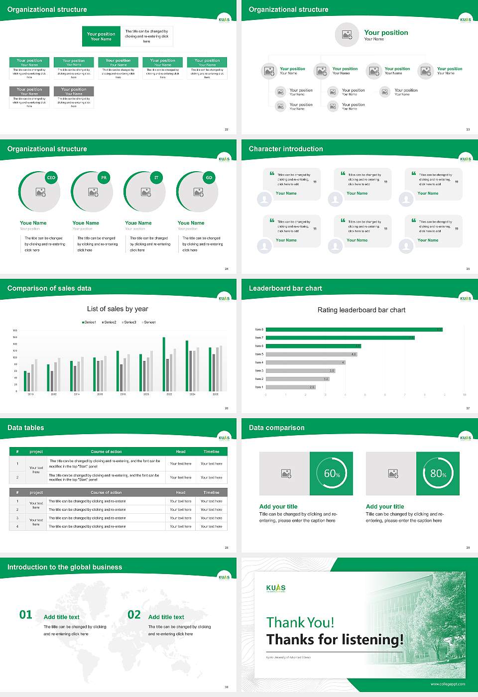 Kyoto University of Advanced Science Academic Presentation/Research Findings Report PPT Template16:9 ratio PPT effect preview image4