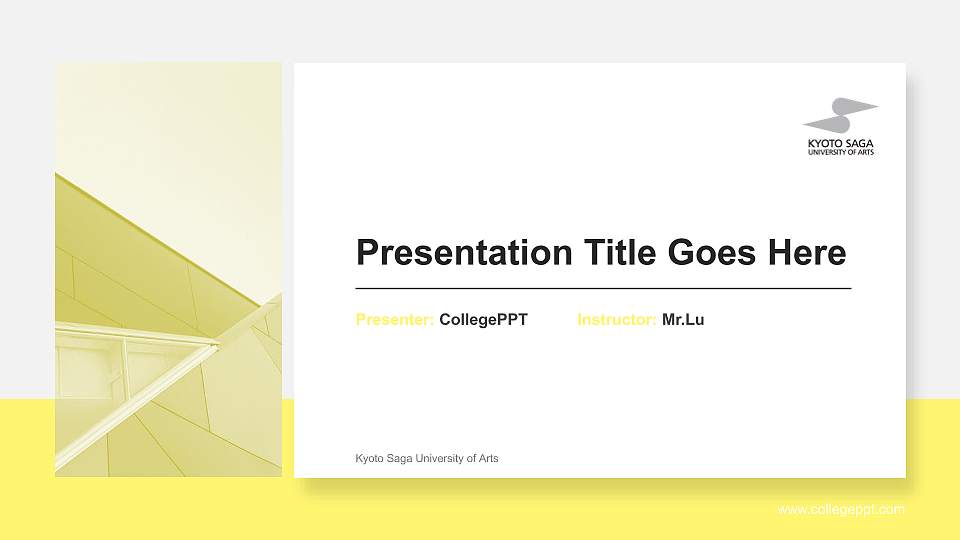 Kyoto Saga University of Arts General Purpose PPT Template16:9 ratio PPT effect preview image