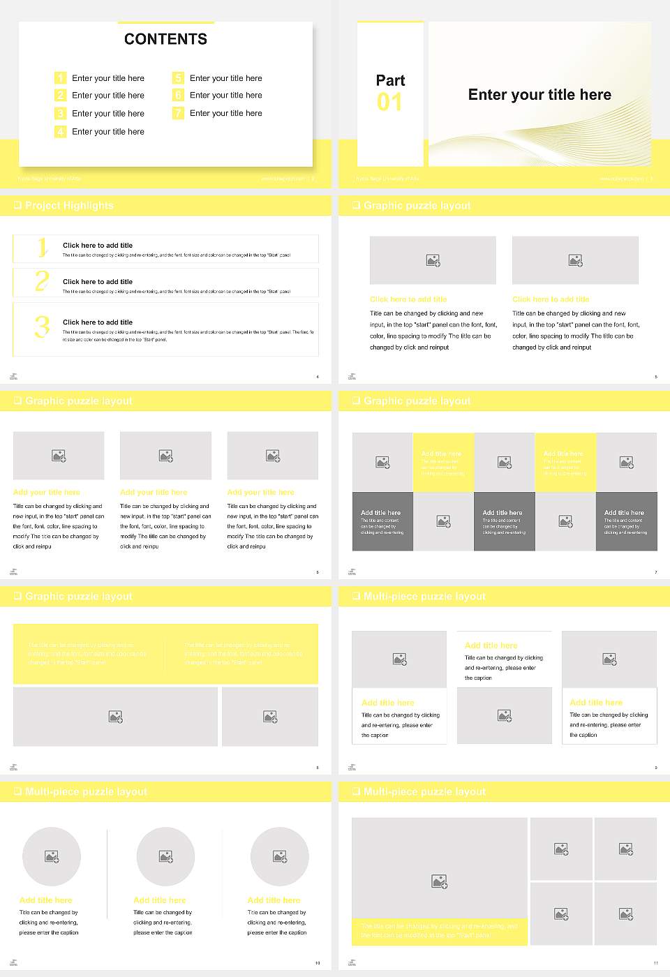 Kyoto Saga University of Arts General Purpose PPT Template16:9 ratio PPT effect preview image2