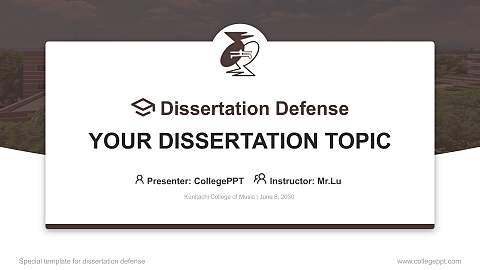 Kunitachi College of Music Graduation Thesis Defense PPT Template