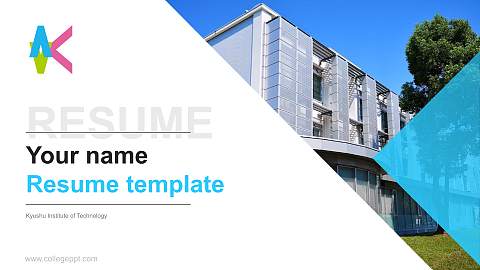 Kyushu Institute of Technology Resume PPT Template