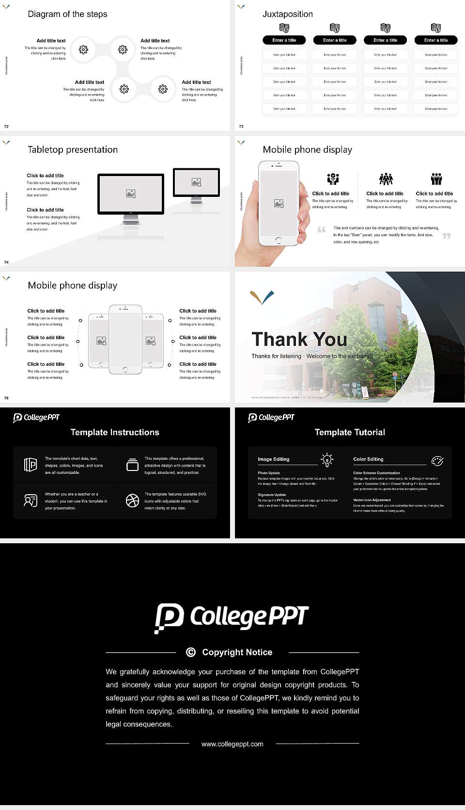 Kyoto Institute of Technology Competition/Entrepreneurship Contest PPT Template16:9 ratio PPT effect preview image9