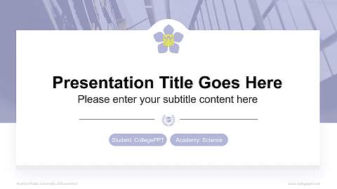Kushiro Public University of Economics National Scholarship Defense PPT Template