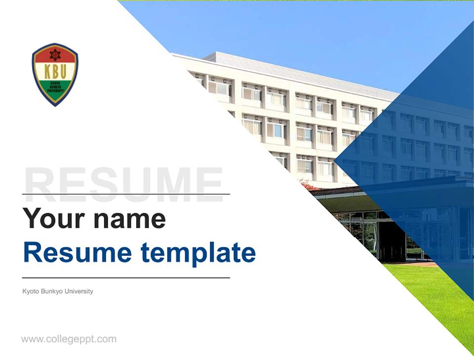 Kyoto Bunkyo University Resume PPT Template4:3 ratio PPT effect preview image5