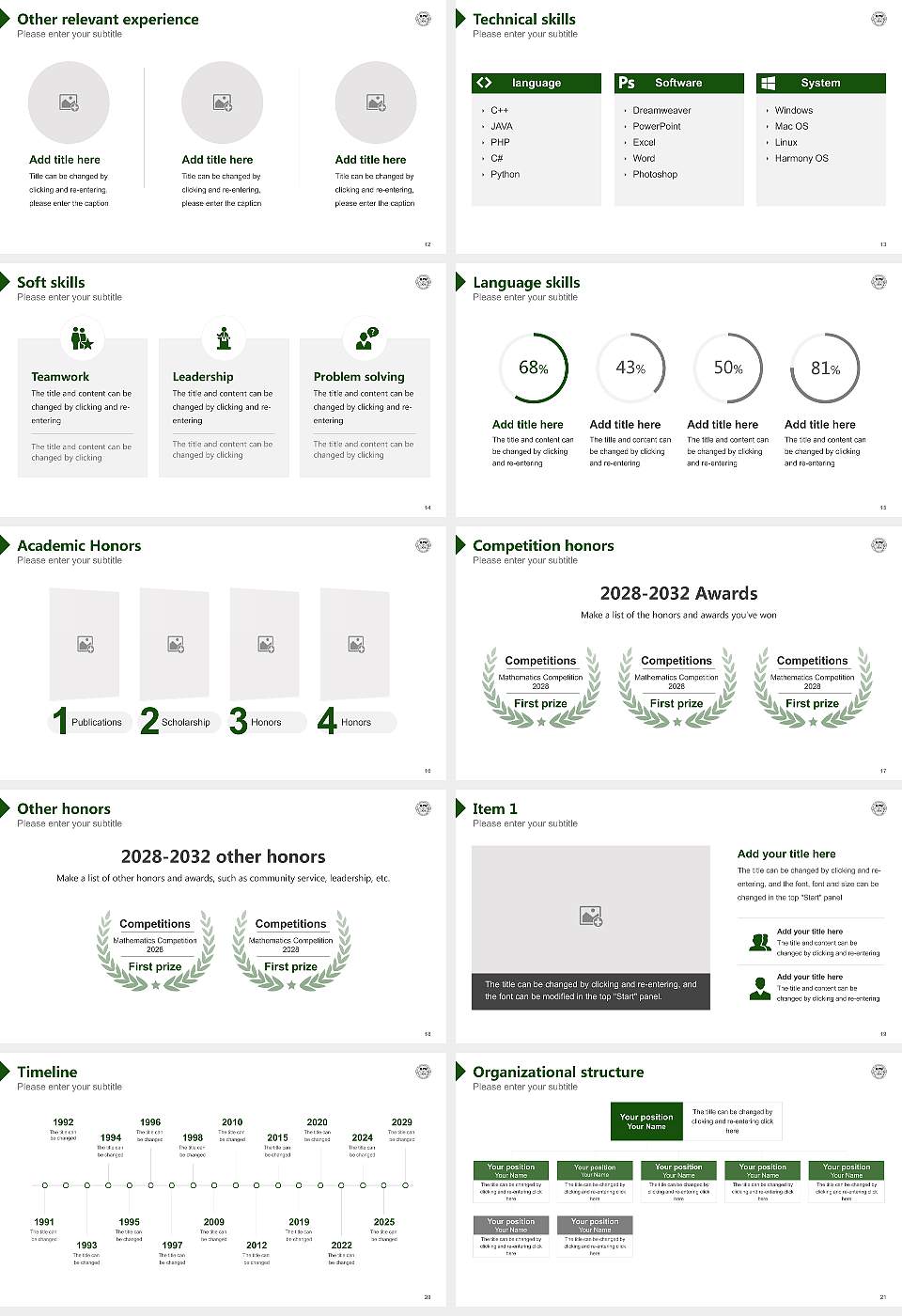 Kyoto Prefectural University Resume PPT Template16:9 ratio PPT effect preview image3
