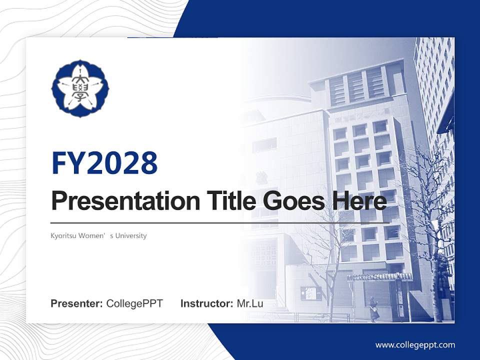 Kyoritsu Women’s University Academic Presentation/Research Findings Report PPT Template4:3 ratio PPT effect preview image5