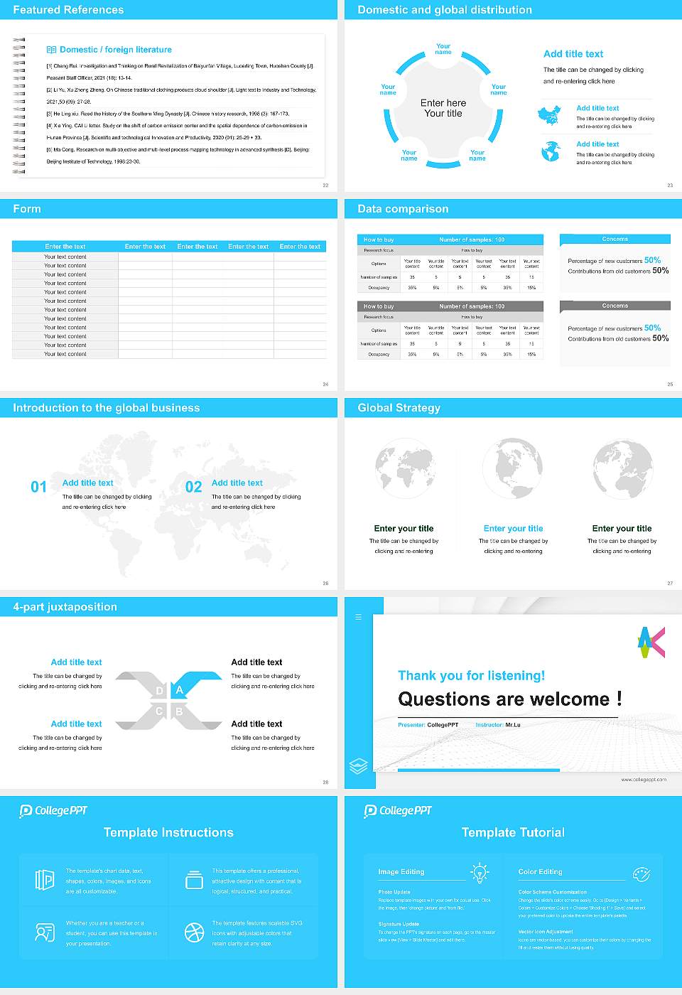 Kyushu Institute of Technology Thesis Proposal/Graduation Defense PPT Template16:9 ratio PPT effect preview image4