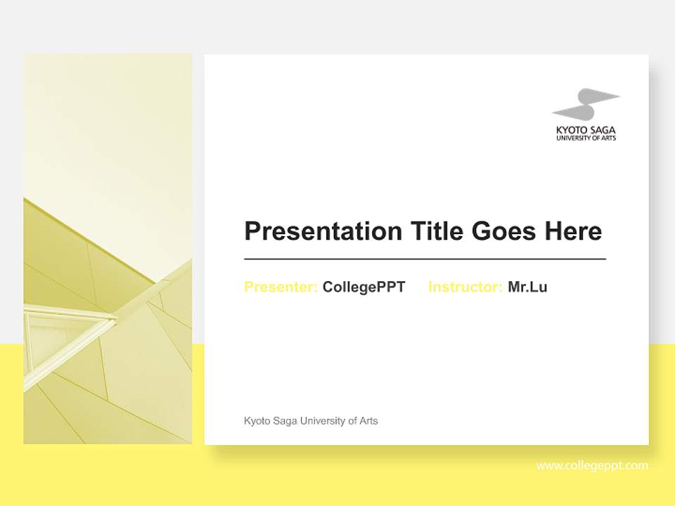 Kyoto Saga University of Arts General Purpose PPT Template4:3 ratio PPT effect preview image6