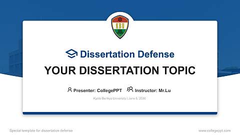 Kyoto Bunkyo University Graduation Thesis Defense PPT Template