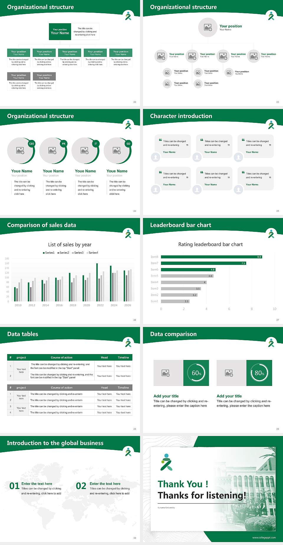 Kurume University Academic Presentation/Research Findings Report PPT Template4:3 ratio PPT effect preview image4