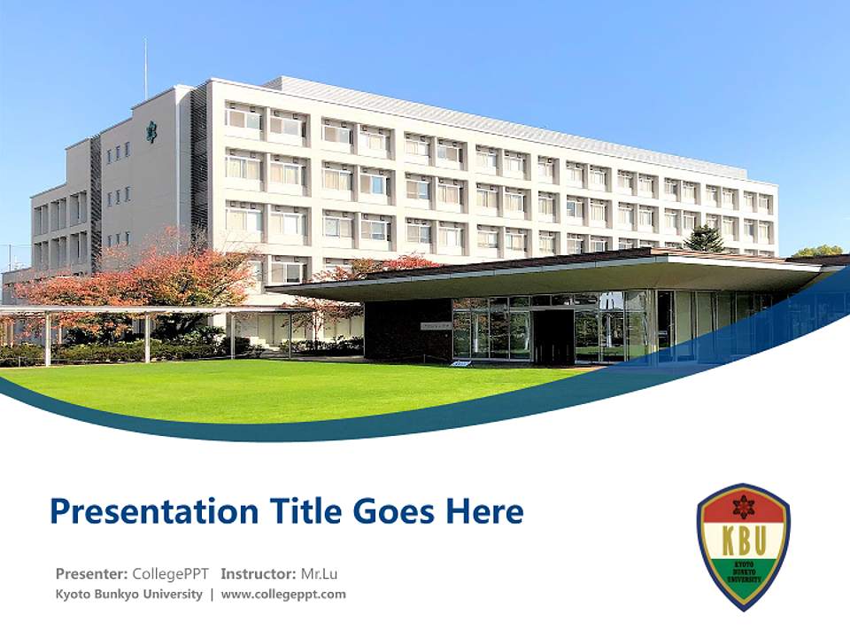 Kyoto Bunkyo University Course/Courseware Creation PPT Template4:3 ratio PPT effect preview image5