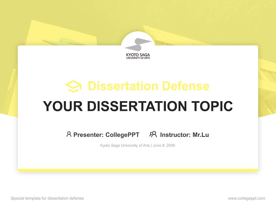 Kyoto Saga University of Arts Graduation Thesis Defense PPT Template4:3 ratio PPT effect preview image7