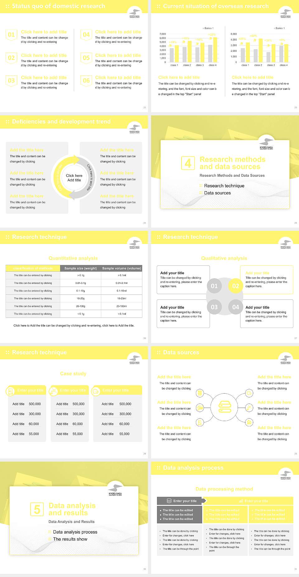 Kyoto Saga University of Arts Graduation Thesis Defense PPT Template4:3 ratio PPT effect preview image4