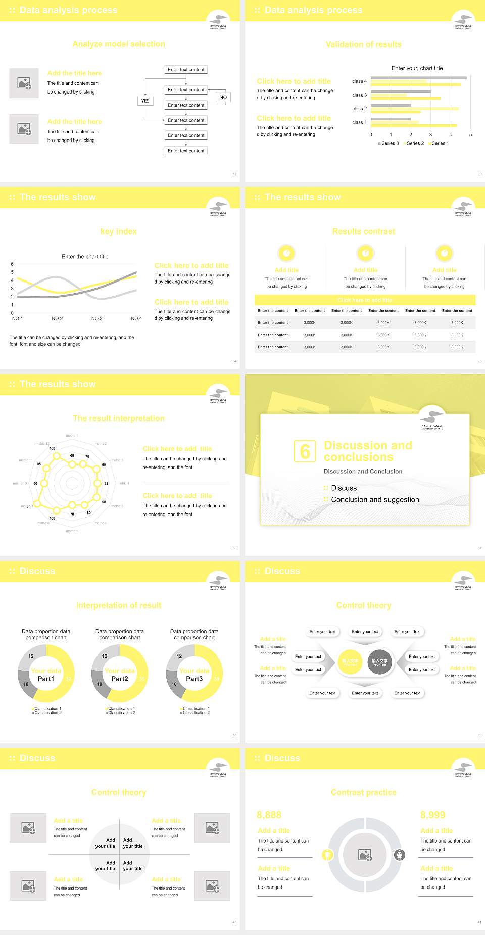 Kyoto Saga University of Arts Graduation Thesis Defense PPT Template4:3 ratio PPT effect preview image5