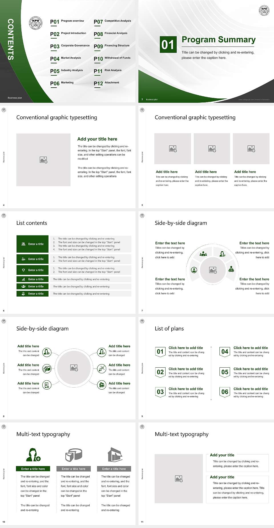 Kyoto Prefectural University Competition/Entrepreneurship Contest PPT Template4:3 ratio PPT effect preview image2