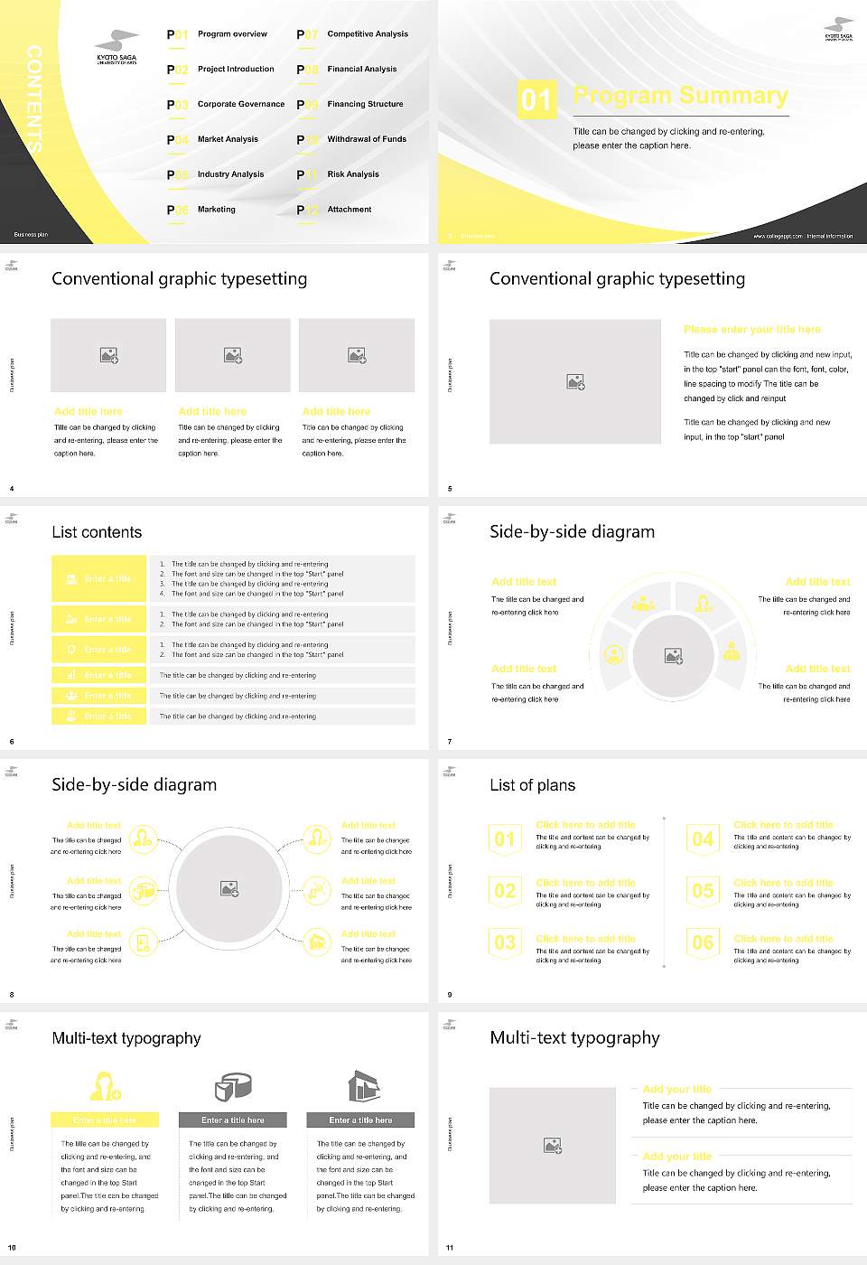 Kyoto Saga University of Arts Competition/Entrepreneurship Contest PPT Template16:9 ratio PPT effect preview image2