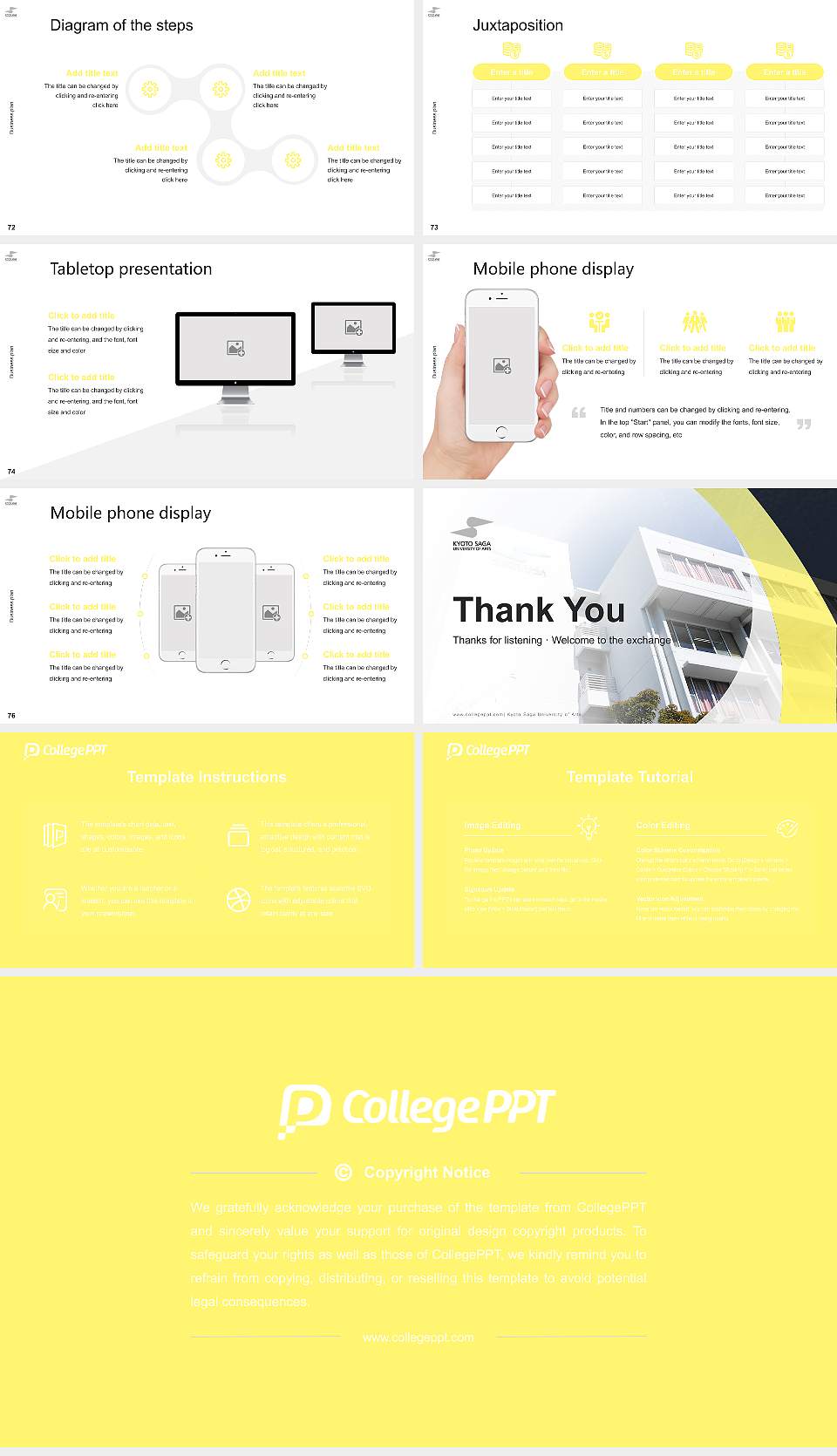 Kyoto Saga University of Arts Competition/Entrepreneurship Contest PPT Template16:9 ratio PPT effect preview image9