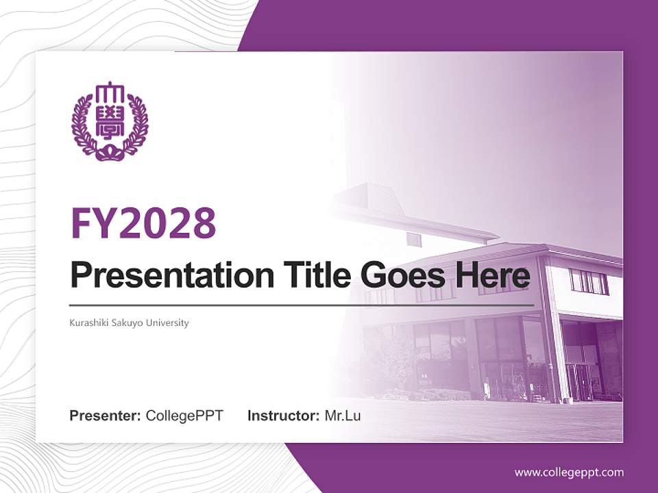 Kurashiki Sakuyo University Academic Presentation/Research Findings Report PPT Template4:3 ratio PPT effect preview image5
