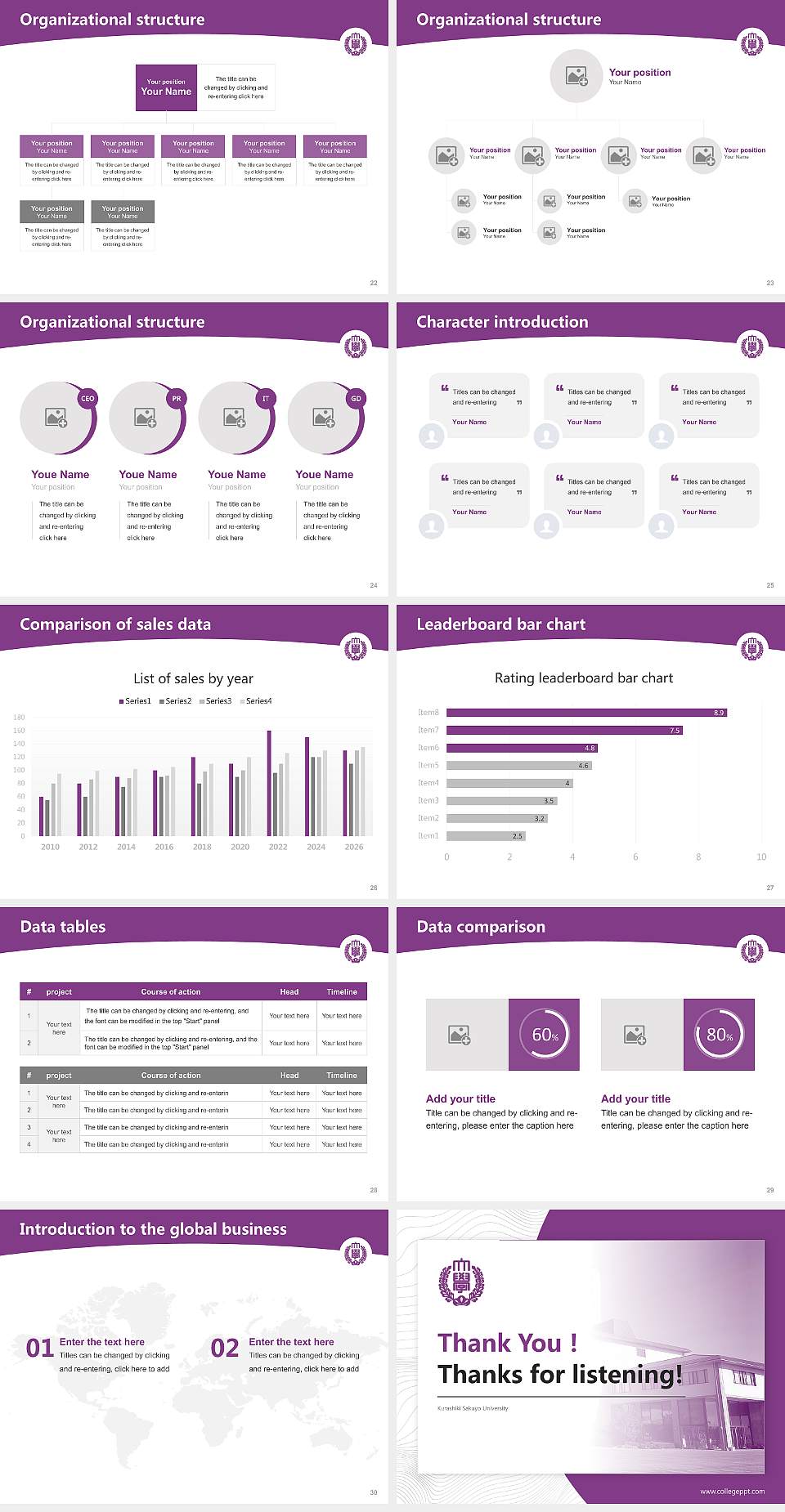 Kurashiki Sakuyo University Academic Presentation/Research Findings Report PPT Template4:3 ratio PPT effect preview image4
