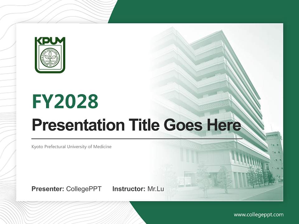 Kyoto Prefectural University of Medicine Academic Presentation/Research Findings Report PPT Template4:3 ratio PPT effect preview image5