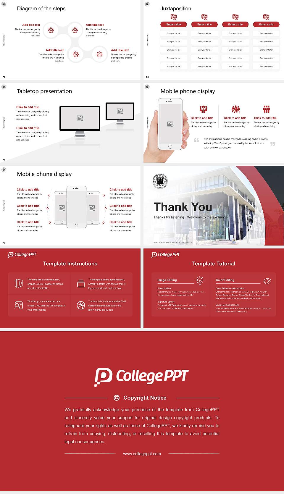 Kyoto Kacho University Competition/Entrepreneurship Contest PPT Template16:9 ratio PPT effect preview image9