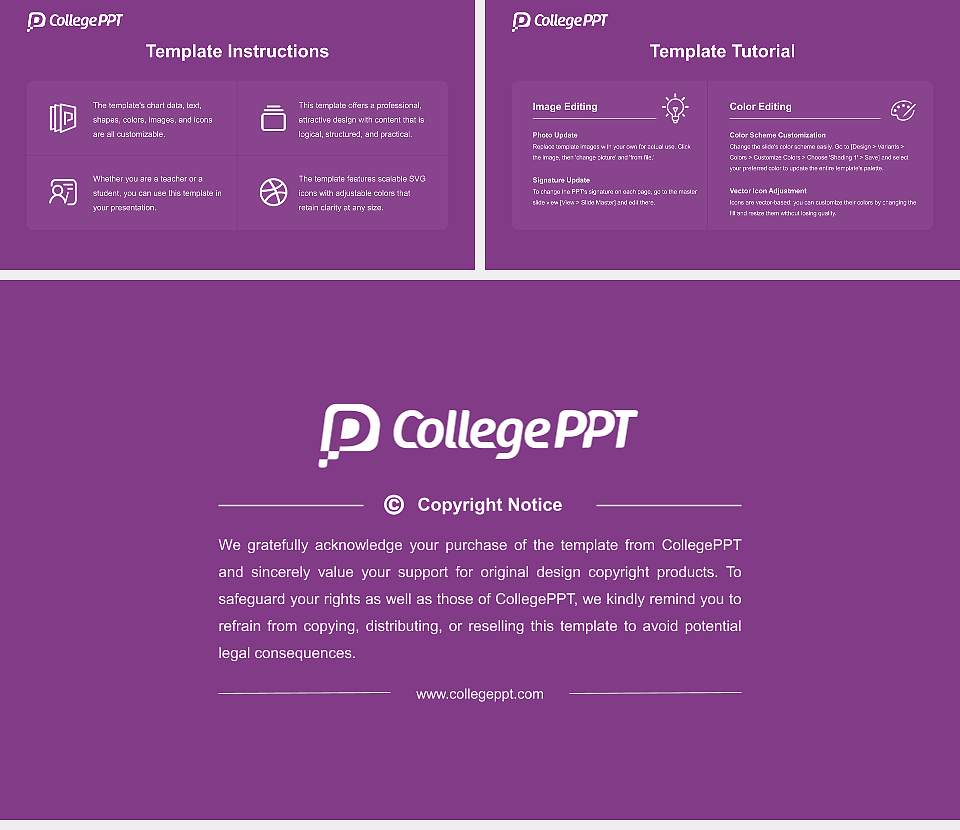 Kurashiki Sakuyo University Course/Courseware Creation PPT Template16:9 ratio PPT effect preview image5