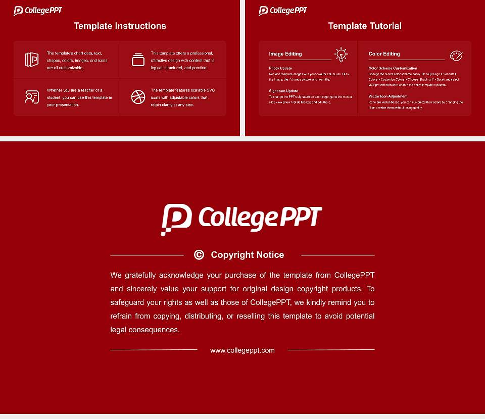Kyushu International University Course/Courseware Creation PPT Template16:9 ratio PPT effect preview image5