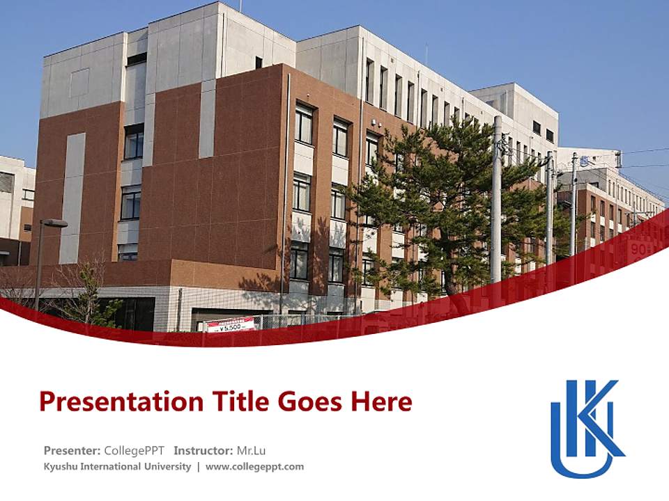 Kyushu International University Course/Courseware Creation PPT Template4:3 ratio PPT effect preview image5