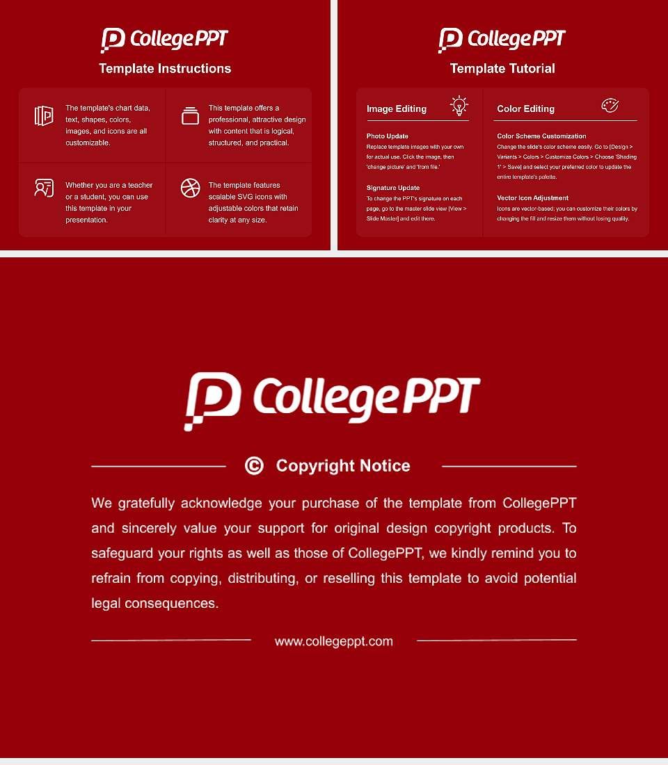 Kyushu International University Course/Courseware Creation PPT Template4:3 ratio PPT effect preview image5