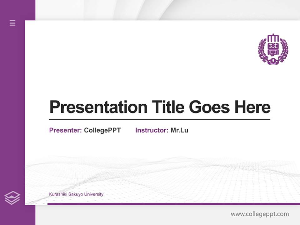 Kurashiki Sakuyo University Thesis Proposal/Graduation Defense PPT Template4:3 ratio PPT effect preview image5