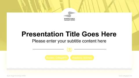 Kyoto Saga University of Arts National Scholarship Defense PPT Template