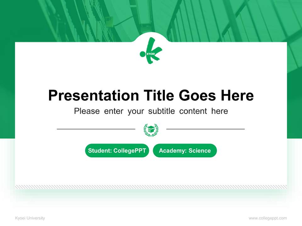 Kyoei University National Scholarship Defense PPT Template4:3 ratio PPT effect preview image4